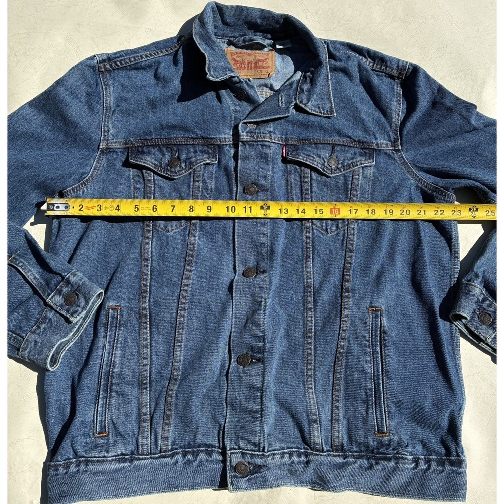 Levi Strauss Denim Trucker Jacket Mens Blue Jean Regular Fit XL 72334